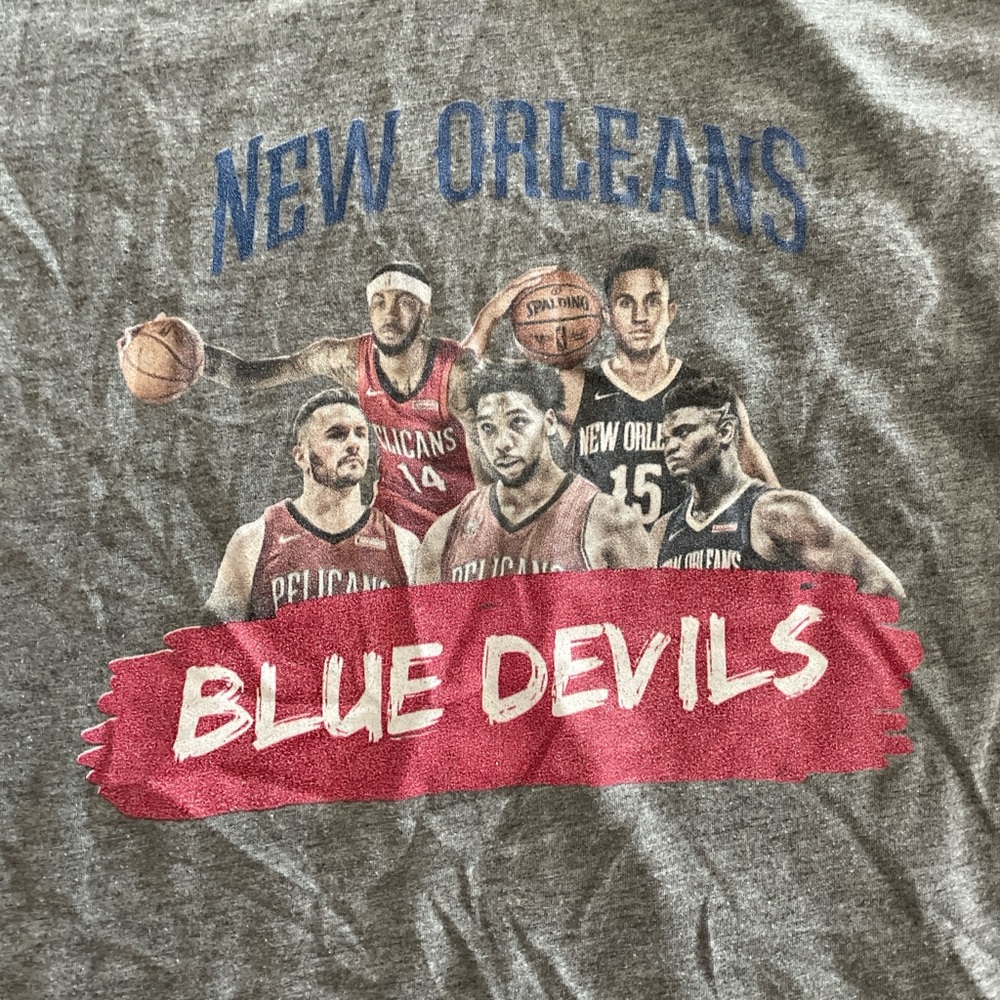 NBA New Orleans Blue Devils Gray Tee